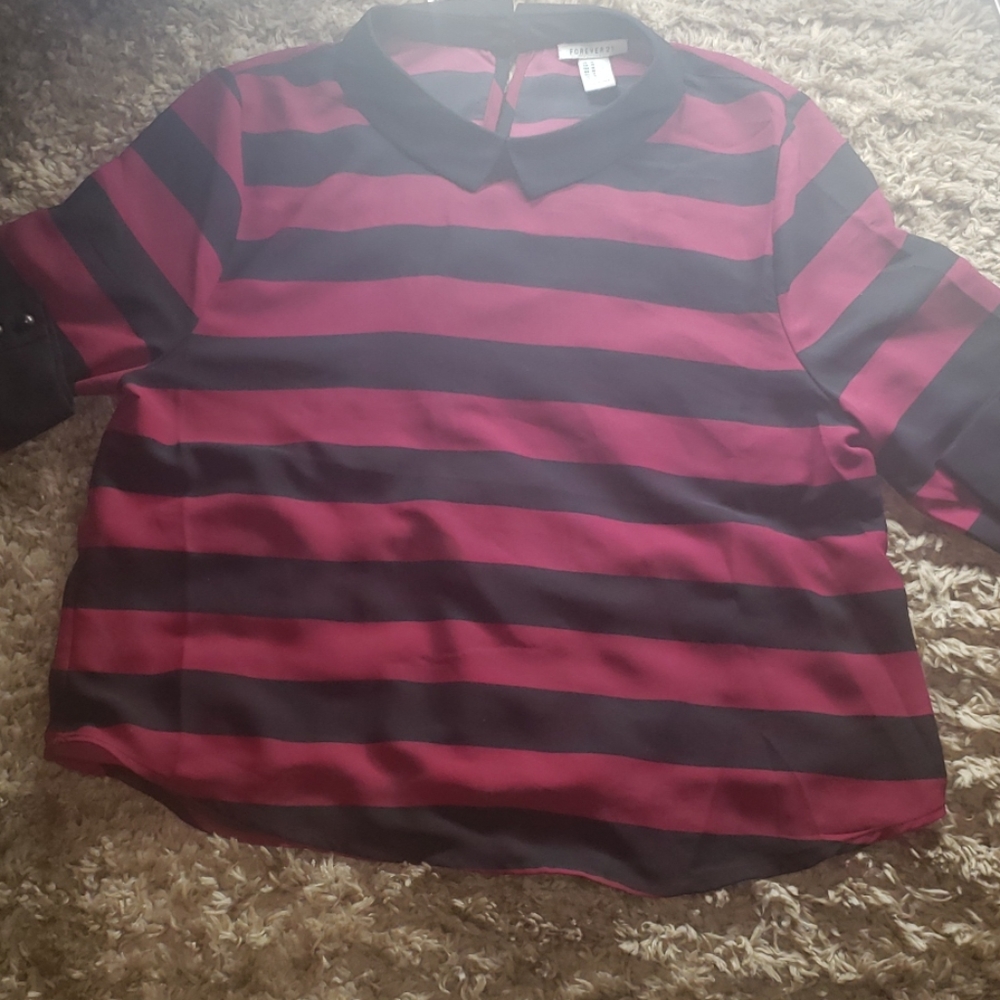 Black and Mauve Dress Shirt 5/25